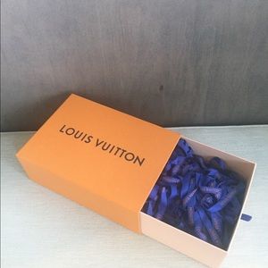 Louis Vuitton Shoe Box with LV Blue Ribbons!
